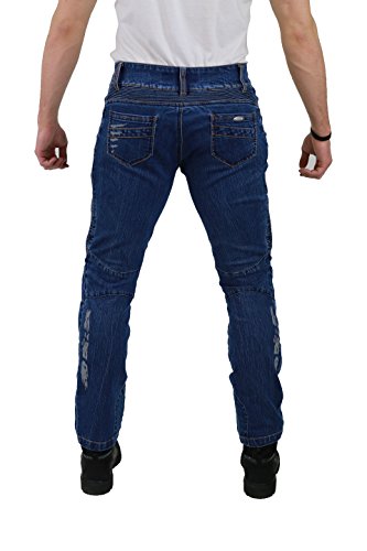 Nerve Ranger Jeans Pantalones Vaqueros de Moto, Azul, 3XL