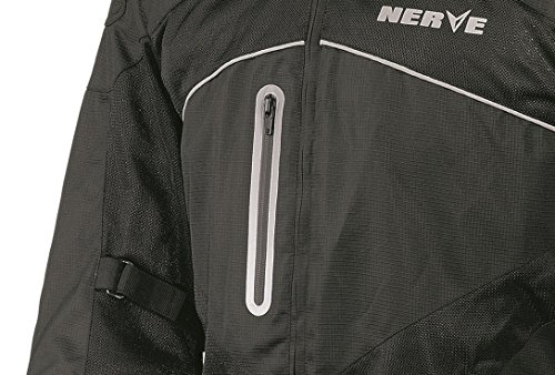 Nerve Run Chaqueta Moto de Verano, Negro, XL