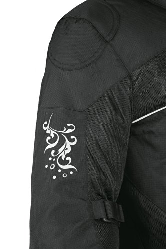 Nerve Run Girl Chaqueta Moto de Verano para Mujer, Negro, 40
