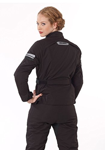 Nerve Touring Precious Chaqueta de Moto para Mujer, Negro, 42