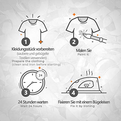 Nevskaya Palitra Pintura textil fluorescente amarilla | 50 ml de pintura para tela lavable | color neón acrílico con efecto brillante bajo luz negra (luz UV) | calidad de Decola