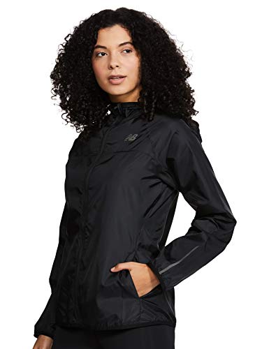 New Balance Chaqueta Windcheater 2.0 para mujer, Mujer, Chaqueta, WJ91159, negro, S