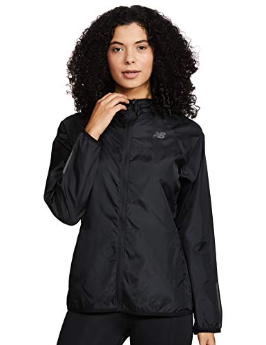 New Balance Chaqueta Windcheater 2.0 para mujer, Mujer, Chaqueta, WJ91159, negro, S