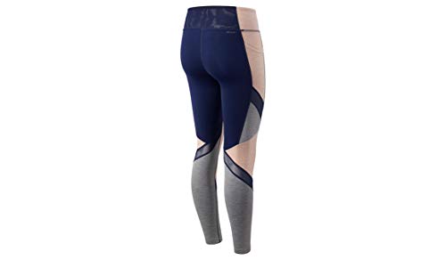 New Balance - Pantalones Ajustados para Mujer, Mujer, Pantalones, WP83142, Roble Blanco Jaspeado, XS