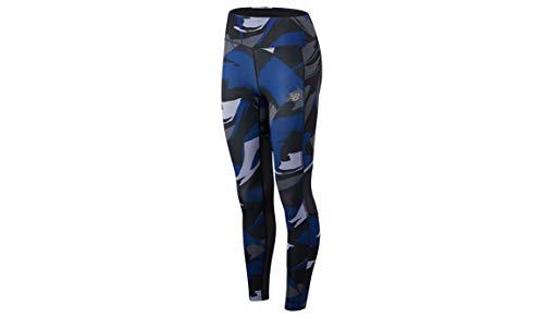New Balance - Pantalones Ajustados para Mujer, Mujer, Pantalones, WP83229, Impresión Azul, S