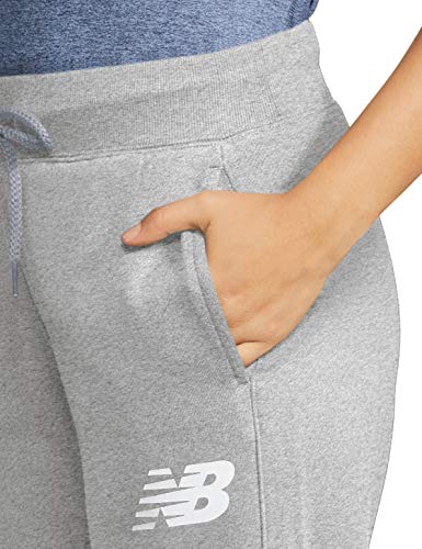 New Balance Pantalones Deportivos cónicos para Mujer, Mujer, Pantalones, WP83855, Gris atlético, XL