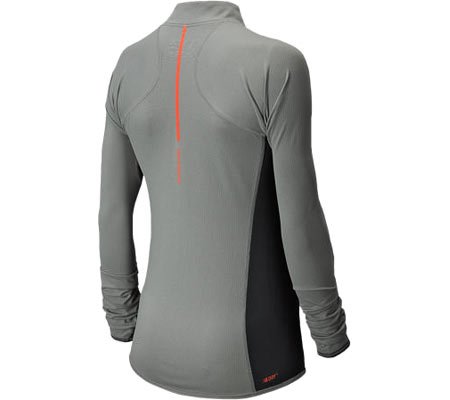 New Balance Ultra Half - Top de Manga Larga de Running para Mujer, Color Gris, Talla S