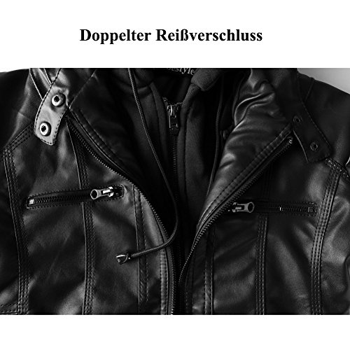 Newbestyle Chaqueta de Mujer Chaquetas Negro XX-Large