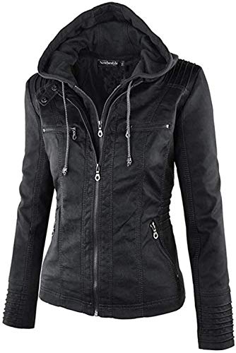 Newbestyle Chaqueta de Mujer Chaquetas Negro XX-Large