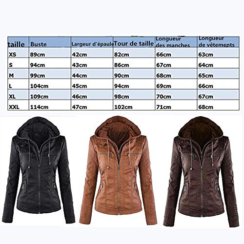 Newbestyle Chaqueta de Mujer Chaquetas Negro XX-Large