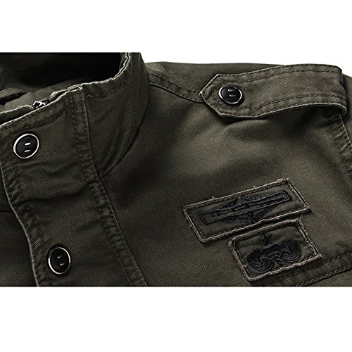 Newbestyle - Chaqueta - para Hombre Ejército Verde Large