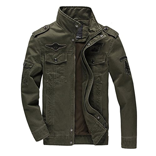 Newbestyle - Chaqueta - para Hombre Ejército Verde Large