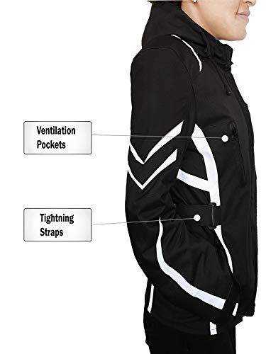 Newfacelook De las mujeres Señoras Motocicleta Impermeable Protector Chaqueta