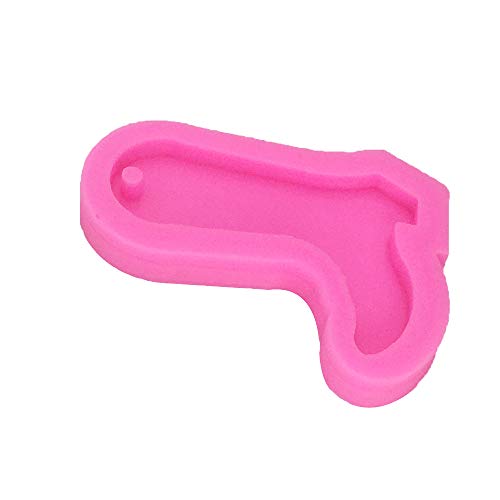 Nifocc - Molde de silicona para botas de vaquero con forma de tacones altos, moldes de resina epoxi con agujero para manualidades (2 unidades)