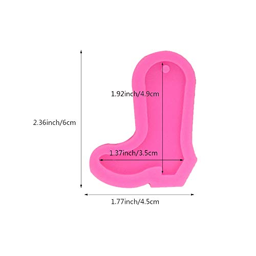 Nifocc - Molde de silicona para botas de vaquero con forma de tacones altos, moldes de resina epoxi con agujero para manualidades (2 unidades)