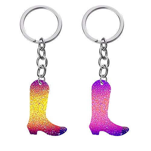 Nifocc - Molde de silicona para botas de vaquero con forma de tacones altos, moldes de resina epoxi con agujero para manualidades (2 unidades)