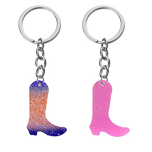 Nifocc - Molde de silicona para botas de vaquero con forma de tacones altos, moldes de resina epoxi con agujero para manualidades (2 unidades)