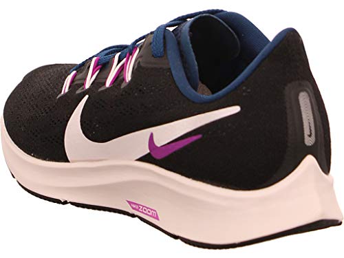 Nike Air Zoom Pegasus 36, Zapatillas para Correr Mujer, Negro Black Valerian Blue Vivid Purple Summit White, 37.5 EU
