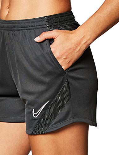 NIKE Dri-FIT Academy Pro Pantalones Cortos De Fútbol, Mujer, Antracita/Negro/Blanco, M