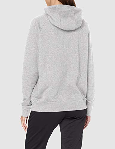 NIKE Essential Hoodie FZ FLC Sudadera con Capucha y Cremallera Completa, Mujer, Gris (Dk Grey Heather/White), S