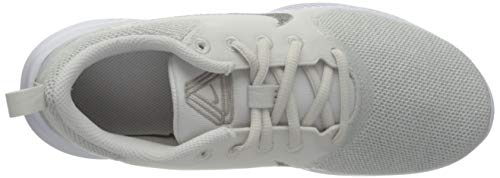 Nike Flex Experience RN 10, Running Shoe Mujer, White/Metallic Silver-Platinum Tint-Light Smoke Grey, 42 EU