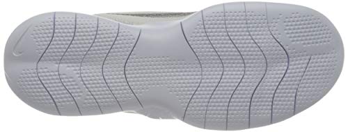 Nike Flex Experience RN 10, Running Shoe Mujer, White/Metallic Silver-Platinum Tint-Light Smoke Grey, 42 EU