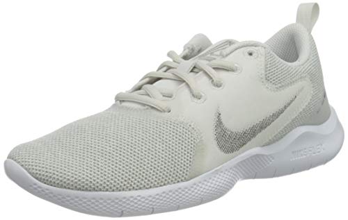 Nike Flex Experience RN 10, Running Shoe Mujer, White/Metallic Silver-Platinum Tint-Light Smoke Grey, 42 EU