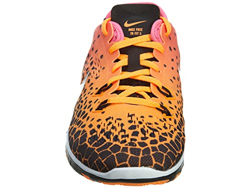 Nike Free Wmns Nke 5.0 TR Fit 5 PRT - BLK/mtllc SLVR-PNK PW-brght ct, color, talla 39