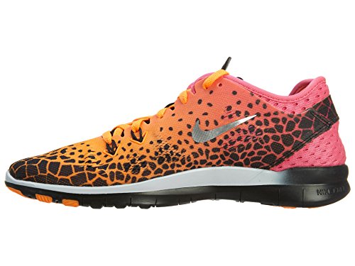 Nike Free Wmns Nke 5.0 TR Fit 5 PRT - BLK/mtllc SLVR-PNK PW-brght ct, color, talla 39