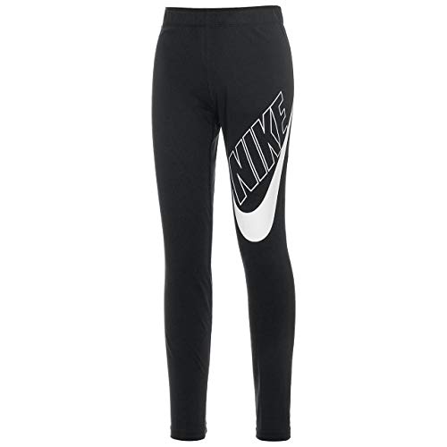 NIKE G NSW Favorites Gx Legging Sport Trousers, Niñas, Black/White c/o, XS