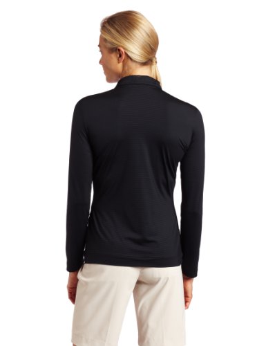 Nike Golf Polo de manga larga para mujer Tech Mini Stripe (negro, XS a XL)