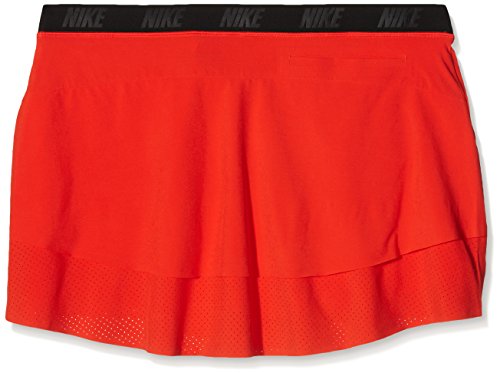 NIKE Innovation Links Woven Falda, Mujer, Rojo/Plata, L