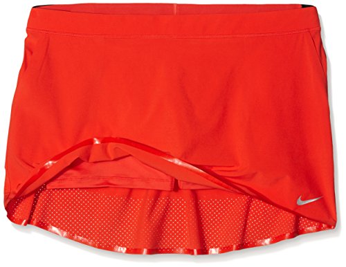 NIKE Innovation Links Woven Falda, Mujer, Rojo/Plata, L