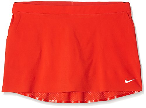 NIKE Innovation Links Woven Falda, Mujer, Rojo/Plata, L
