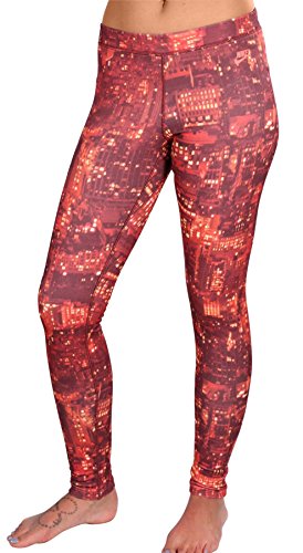 NIKE Jogging Sportswear RU City Print Leggings - Pantalones Deportivos para Mujer, Color Rojo, Talla L