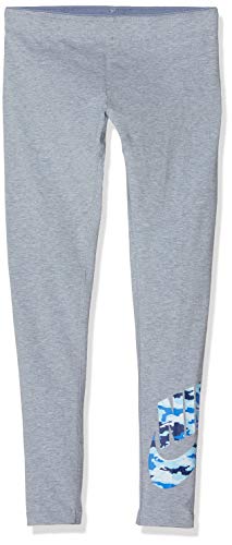 NIKE niña FAV Camo Mallas, otoño/Invierno, Niñas, Color Ashen Slate/Heather/Cobalt Tint, tamaño Medium