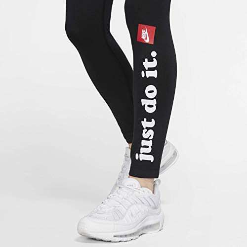 NIKE Pantalones Deportivos para Mujer W NSW Lggng Club, Mujer, Pantalones Deportivos, CJ1994, Blanco/Negro, Large