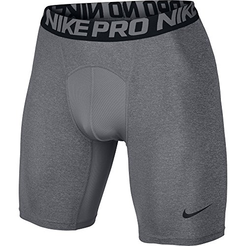 Nike Pro 6" - Pantalón corto para hombre, color Gris (Carbon Heather/Black/Black), talla S