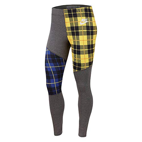 NIKE Sportswear Leggins, Mujer, Charcoal Heathr/White, S