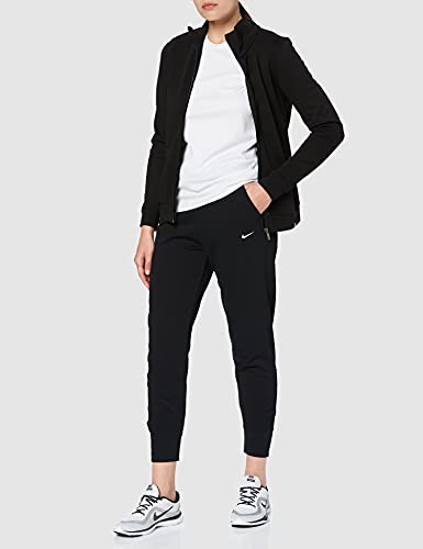 NIKE W NK Dry Get Fit FLC TP Pant Sport Trousers, Mujer, Black/White, XL