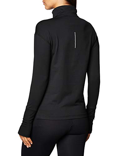 NIKE W Nk Elmnt Top Hz Long Sleeved T-Shirt, Mujer, black/(reflective silv), L