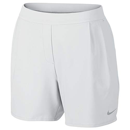 NIKE W Nk FLX Wvn Pantalón Corto, Mujer, Blanco (White/FLT Silver), M