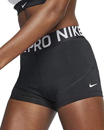 NIKE W NP Shrt 3In Pantalones Cortos, Mujer, Negro (Black/Black/White), XL