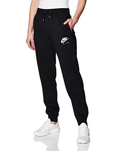 NIKE W NSW Air Pant FLC BB Sport Trousers, Mujer, Black/(Ice Silver), XS