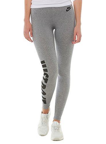 NIKE W NSW Leg A See LGGNG JDI Mallas, Mujer, Gris (Carbon Heather/Black), L