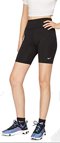 NIKE W NSW Legasee Bike Short Sport Shorts, Mujer, Black/Black/(White), L