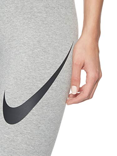 NIKE W NSW Legasee Lggng Swoosh Pantalones de Deporte, Mujer, dk Grey Heather/(Black), 2XL