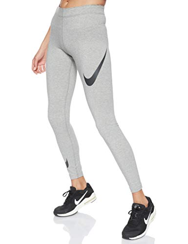 NIKE W NSW Legasee Lggng Swoosh Pantalones de Deporte, Mujer, dk Grey Heather/(Black), 2XL