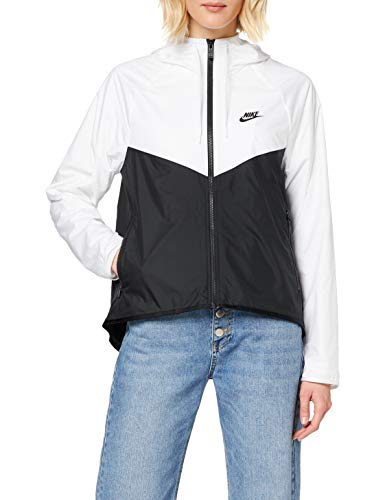 NIKE W NSW WR Jkt Chaqueta de Deporte, Mujer, White/Black/(Black), M