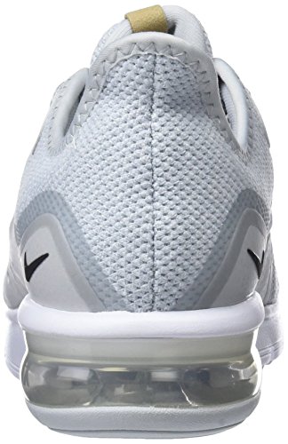 Nike Wmns Air MAX Sequent 3, Zapatillas de Running Mujer, Dorado (Pure Platinum/Black/White 008), 38 EU